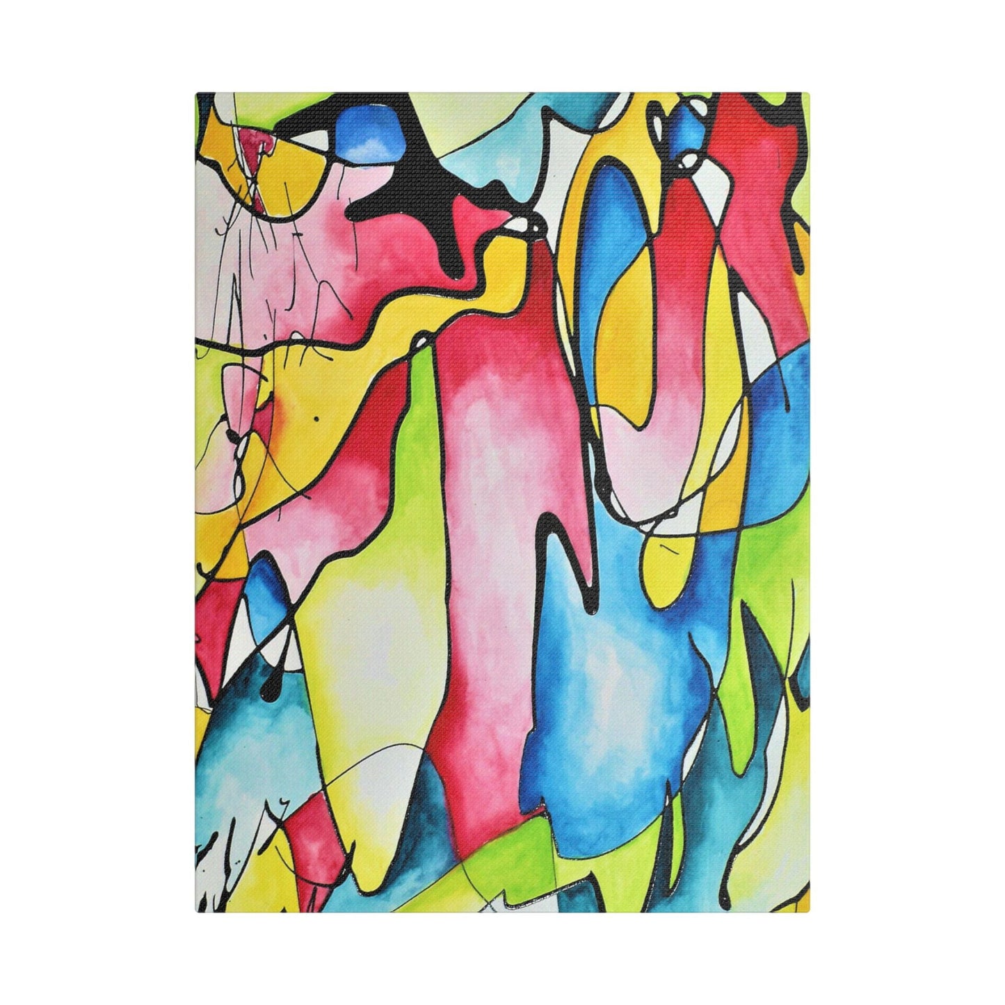 Blue Flame Satin Canvas Stretched 12″ x 16″ (Vertical) 1.5"