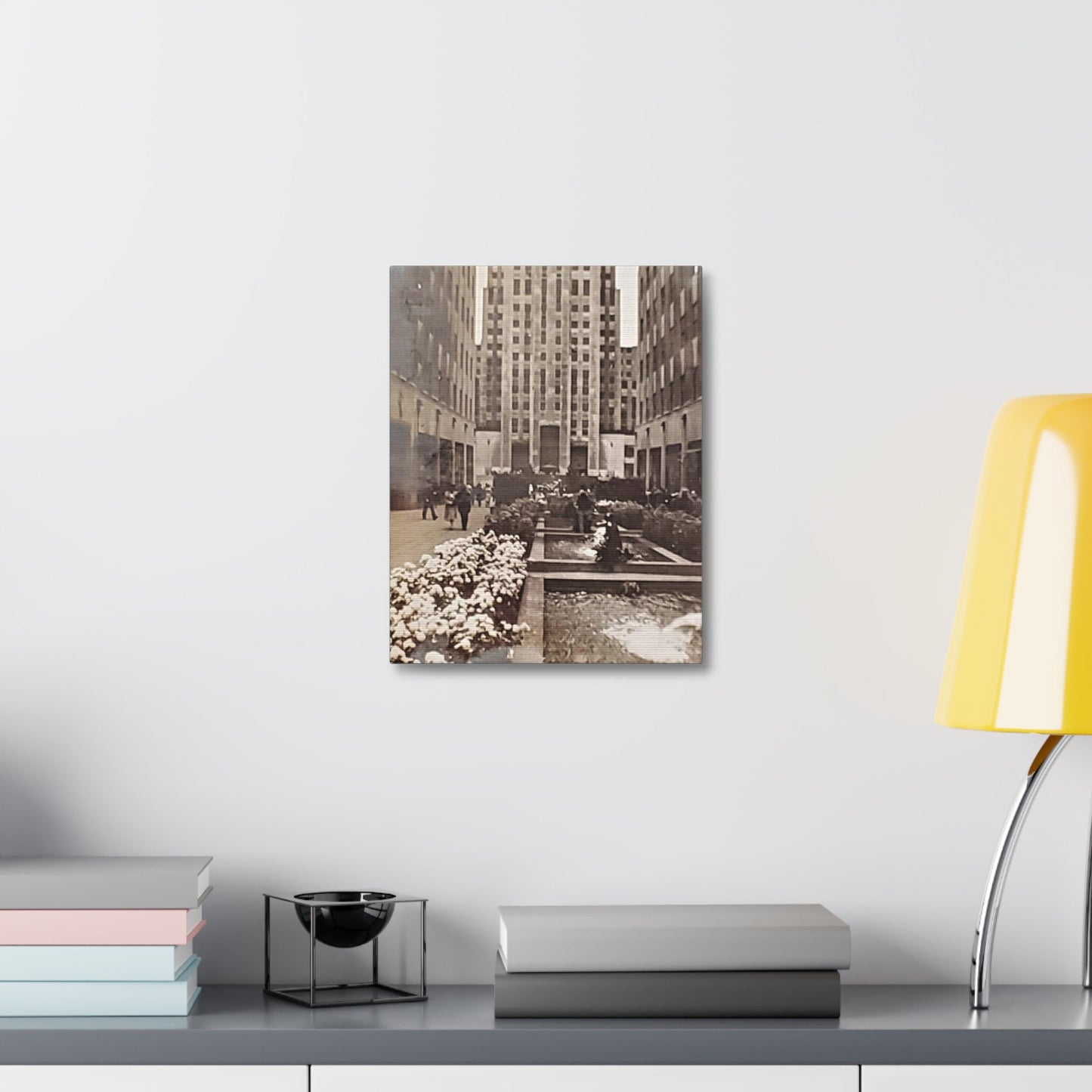 Rockefeller Plaza Stretched Canvas 1.5" 11″ x 14″