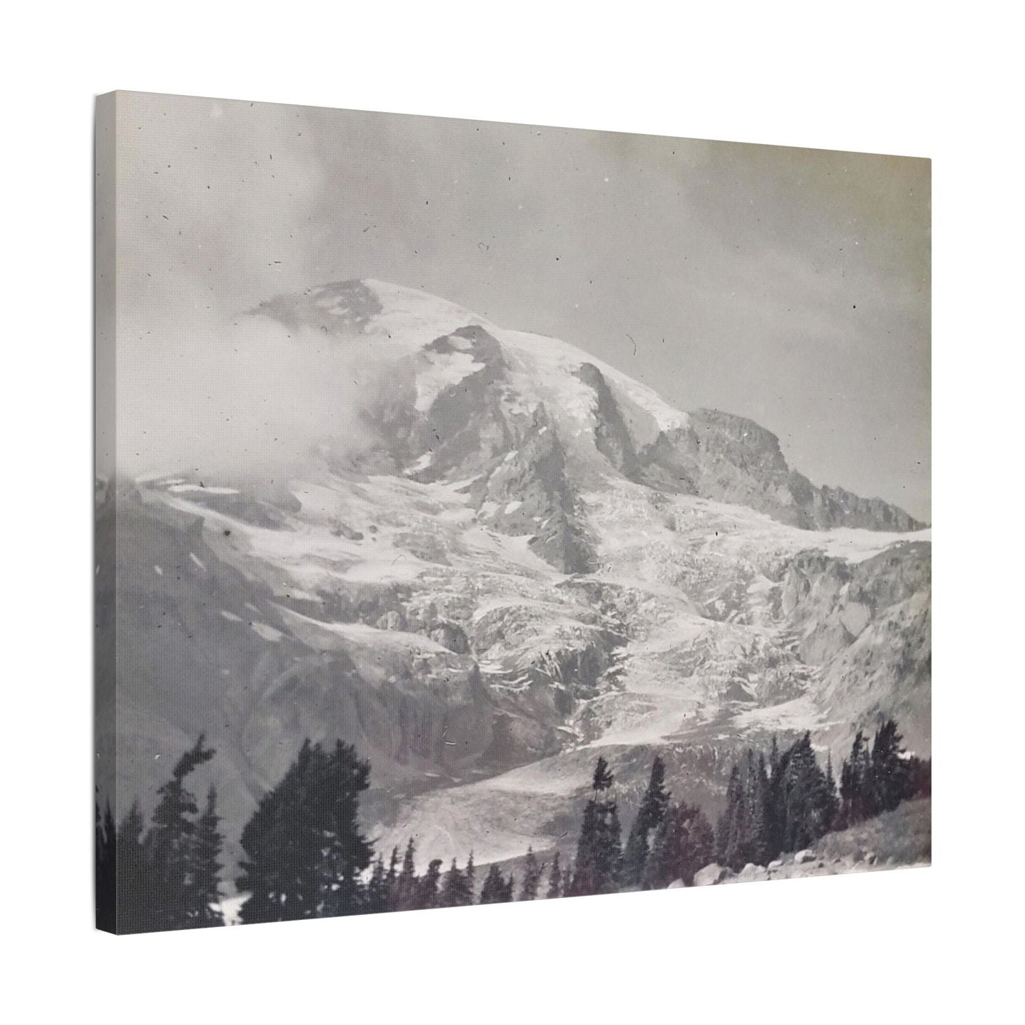 Mount Rainier Satin Canvas Stretched