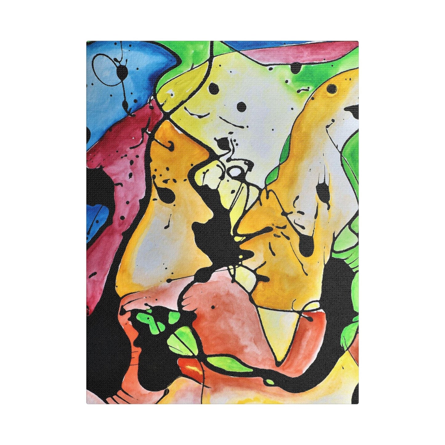 Space Judy Satin Canvas Stretched 12″ x 16″ (Vertical) 1.5"