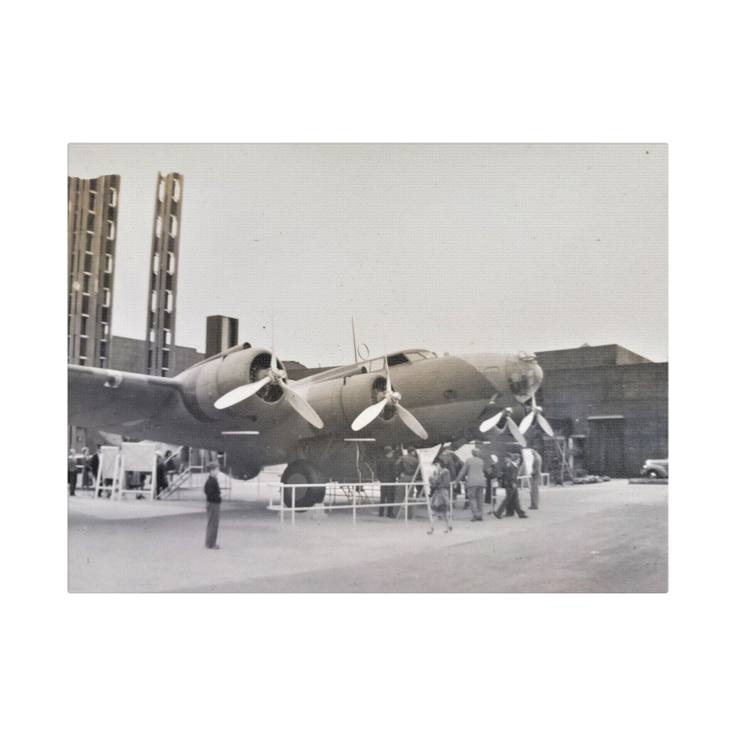 Boeing B-17 Bomber Satin Canvas Stretched