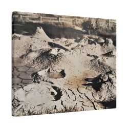 Yellowstone West Thumb Paint Pots Satin Canvas Stretched