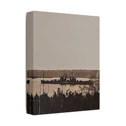 Navy Day New York October 27th 1945 Satin Canvas Stretched