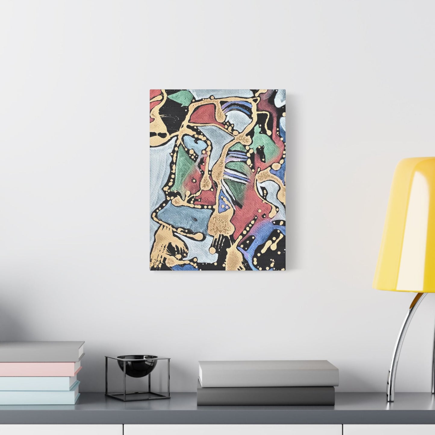 Angry Cat Satin Canvas Stretched