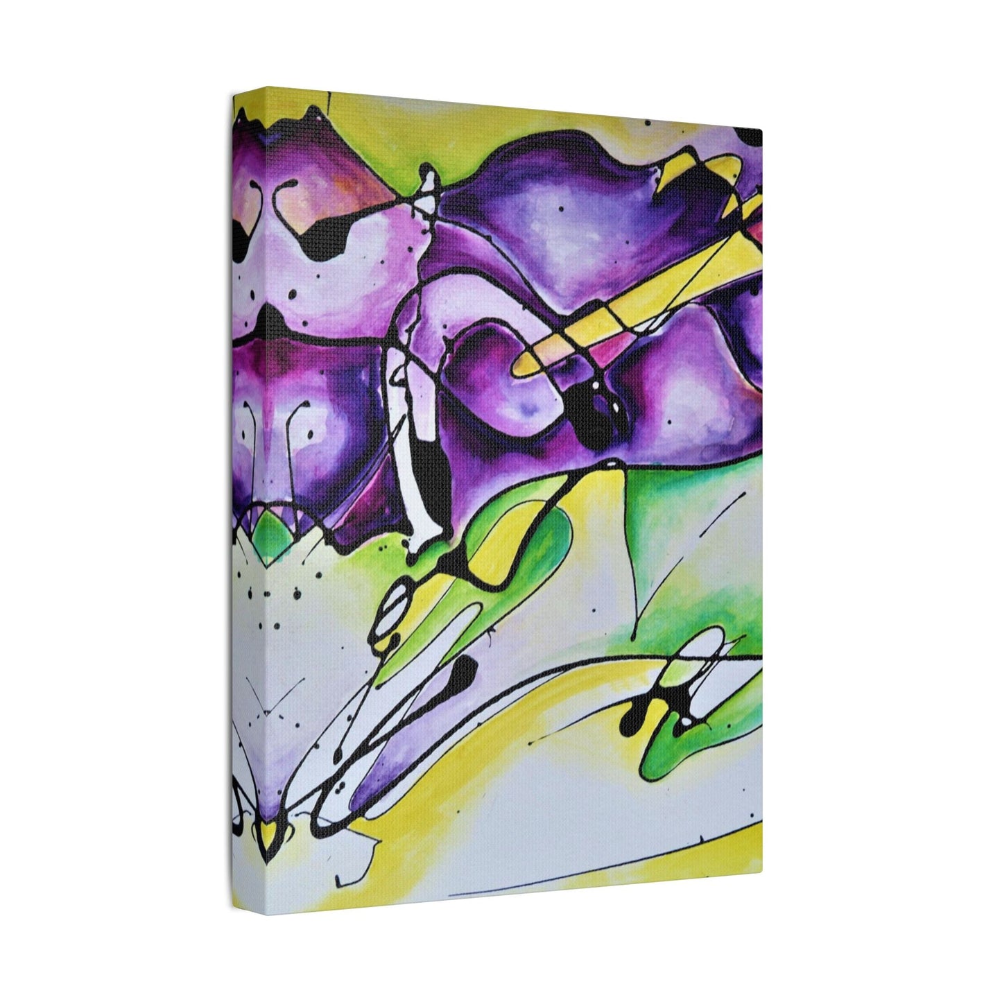 Purple Mountains Satin Canvas Stretched
