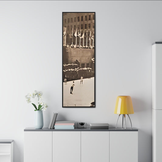 Rockefeller Plaza Easter 1945 Gallery Canvas Wraps Vertical Frame 20″ x 60″ 1.25" Black