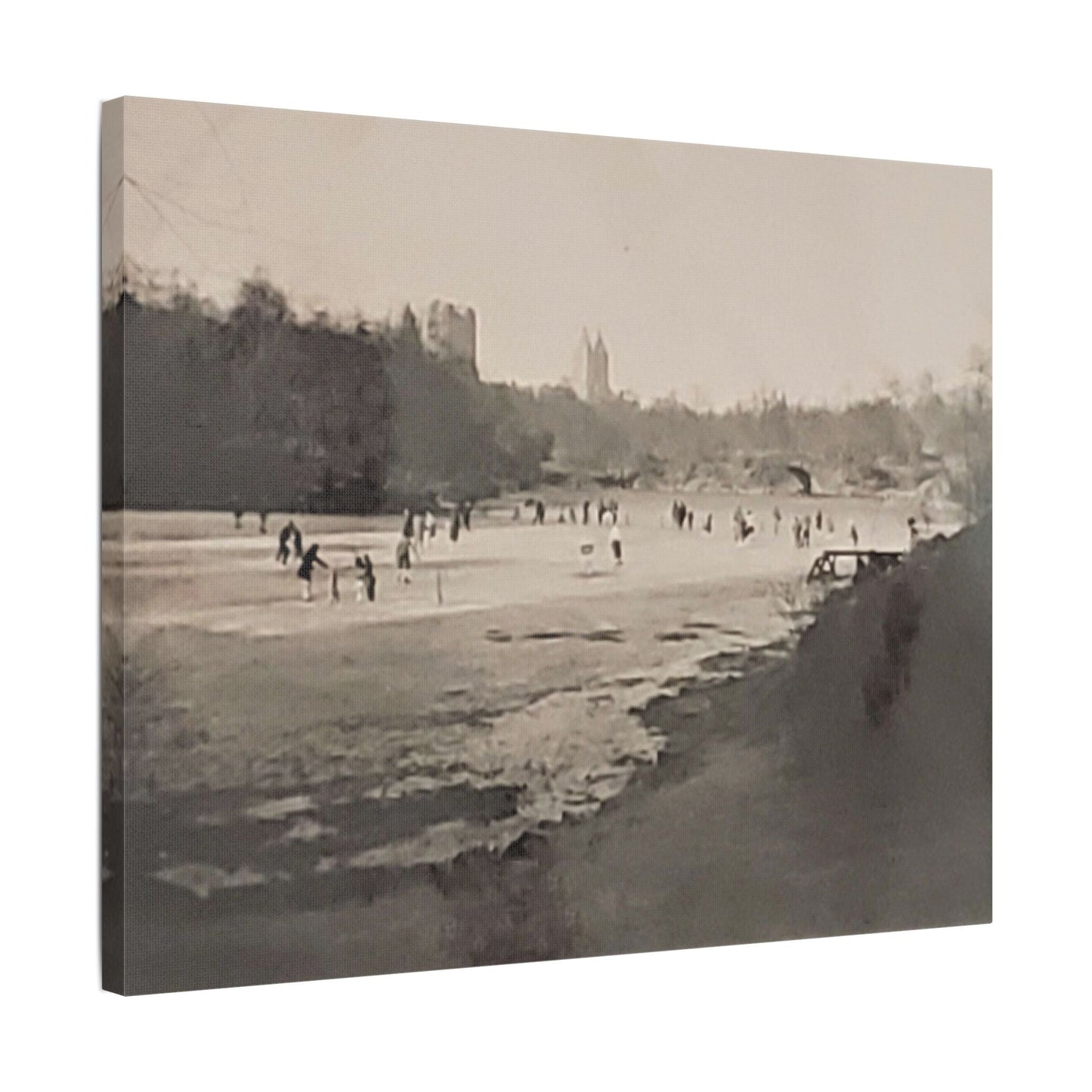 Central Park Satin Canvas Stretched