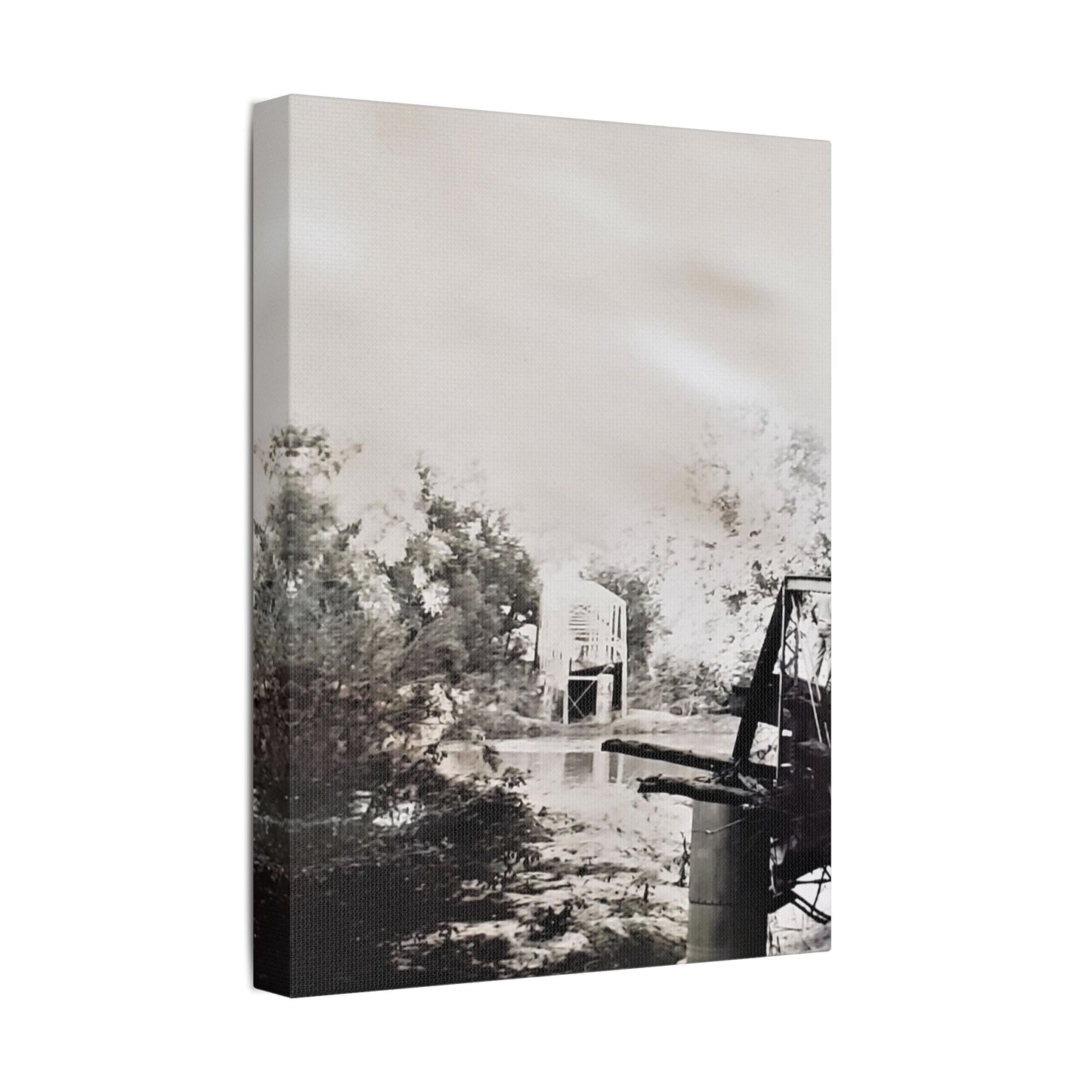 Bridge Satin Canvas Stretched