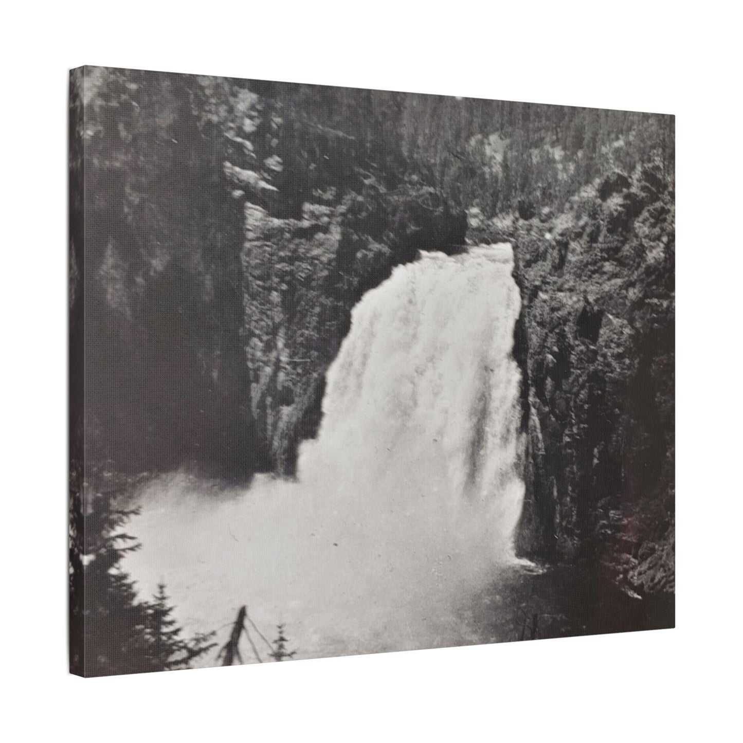 Upper Falls Yellowstone Satin Canvas Stretched