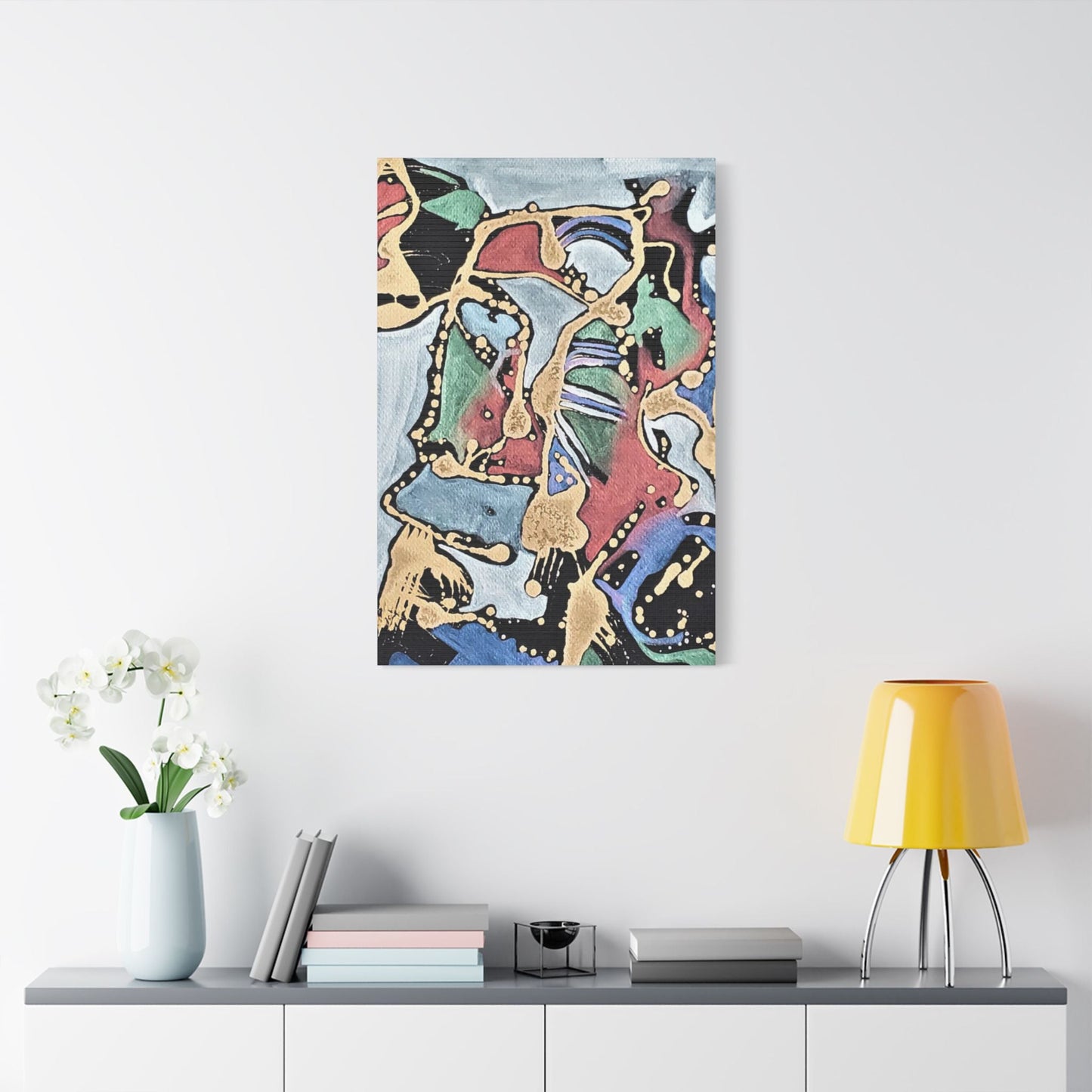Angry Cat Satin Canvas Stretched