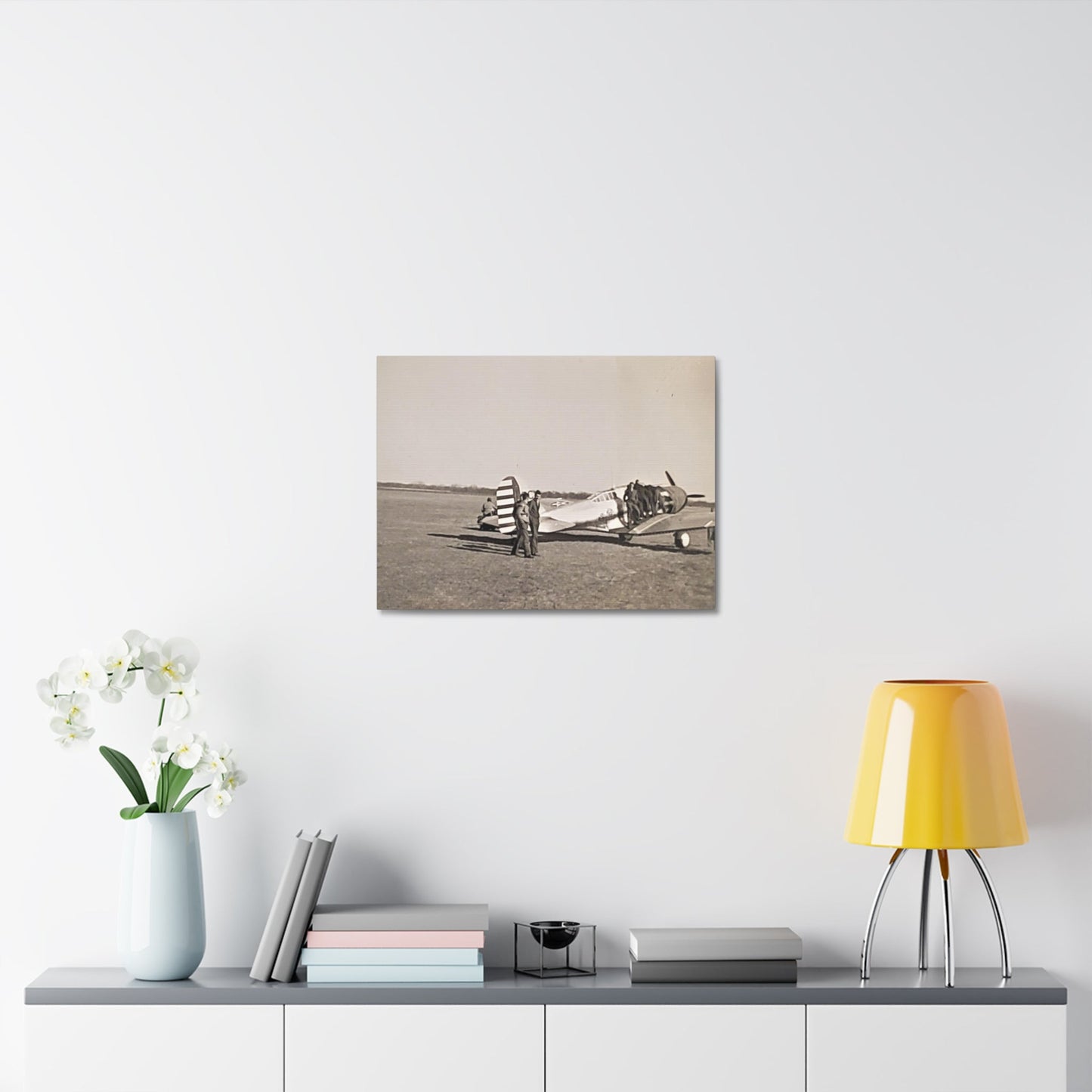Army Pursuit Plane Ames Airport 1939 Stretched Canvas 1.5" 24″ x 18″