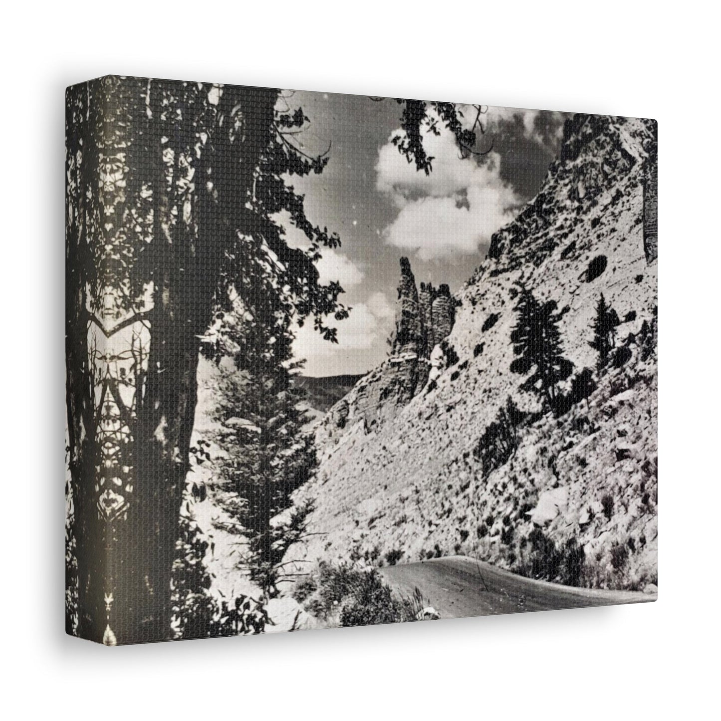 Eagles Nest Rock Yellowstone Stretched Canvas