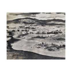Springs at top of Jupiter Terrace Yellowstone Satin Canvas Stretched