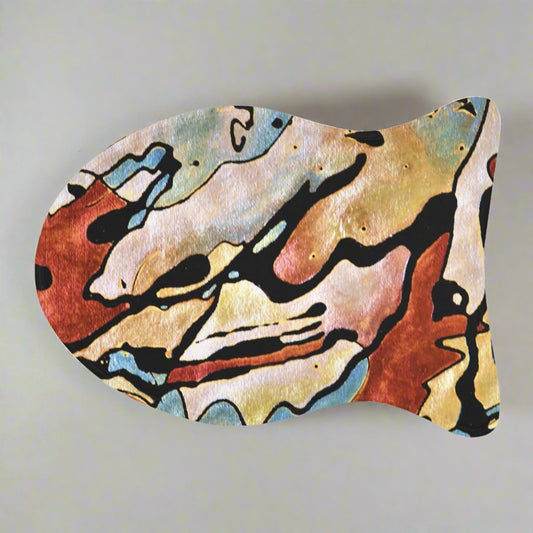 Blue Falls Pet Feeding Mats Fish shape (19" × 14") White