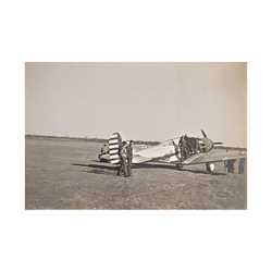 Army Pursuit Plane Ames Airport 1939 Satin Canvas Stretched
