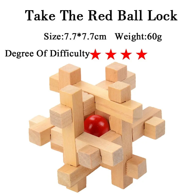3D Wooden Brain Teaser Game - Kia Day Design