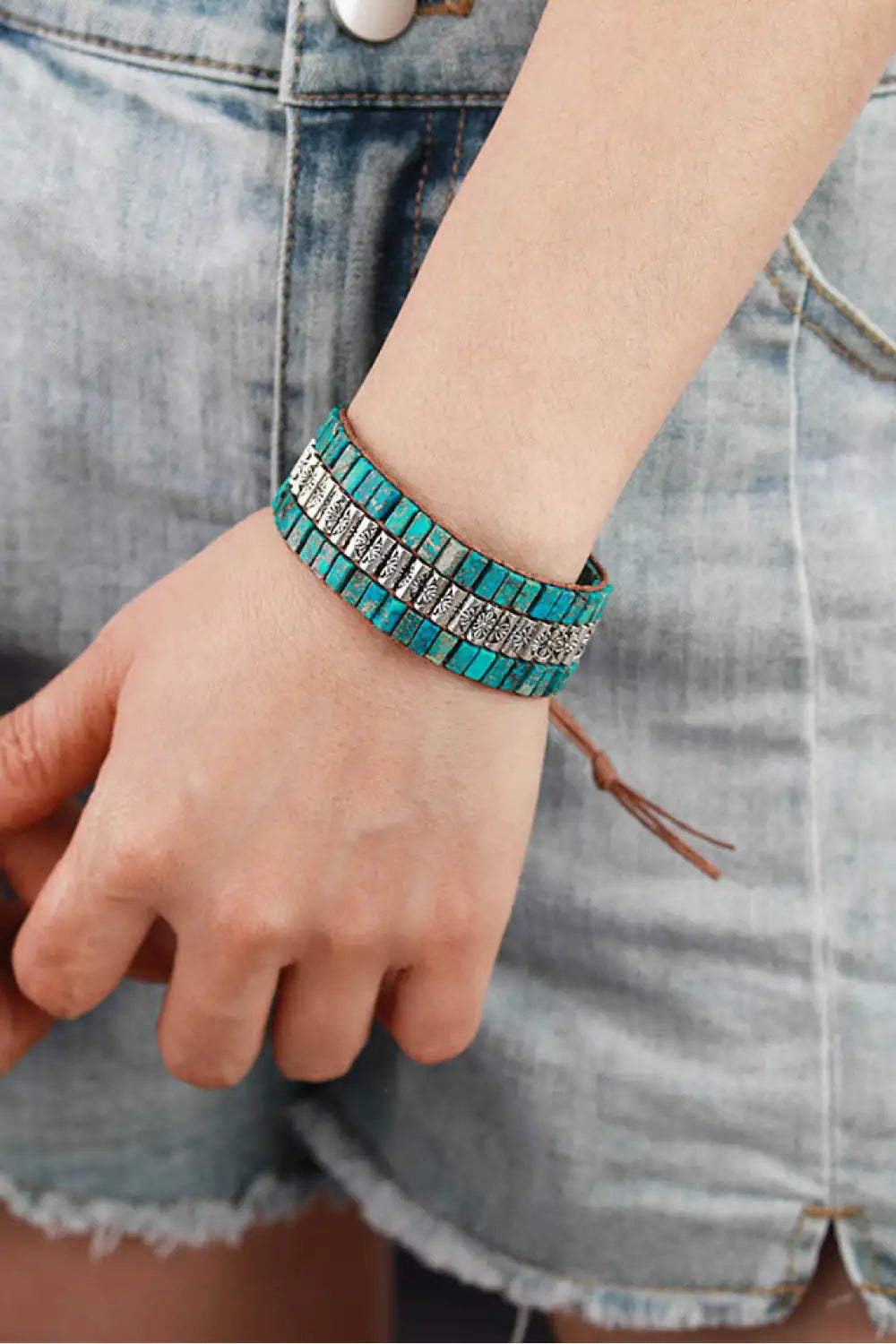 Handmade Triple Layer Natural Stone Bracelet Kia Day Design