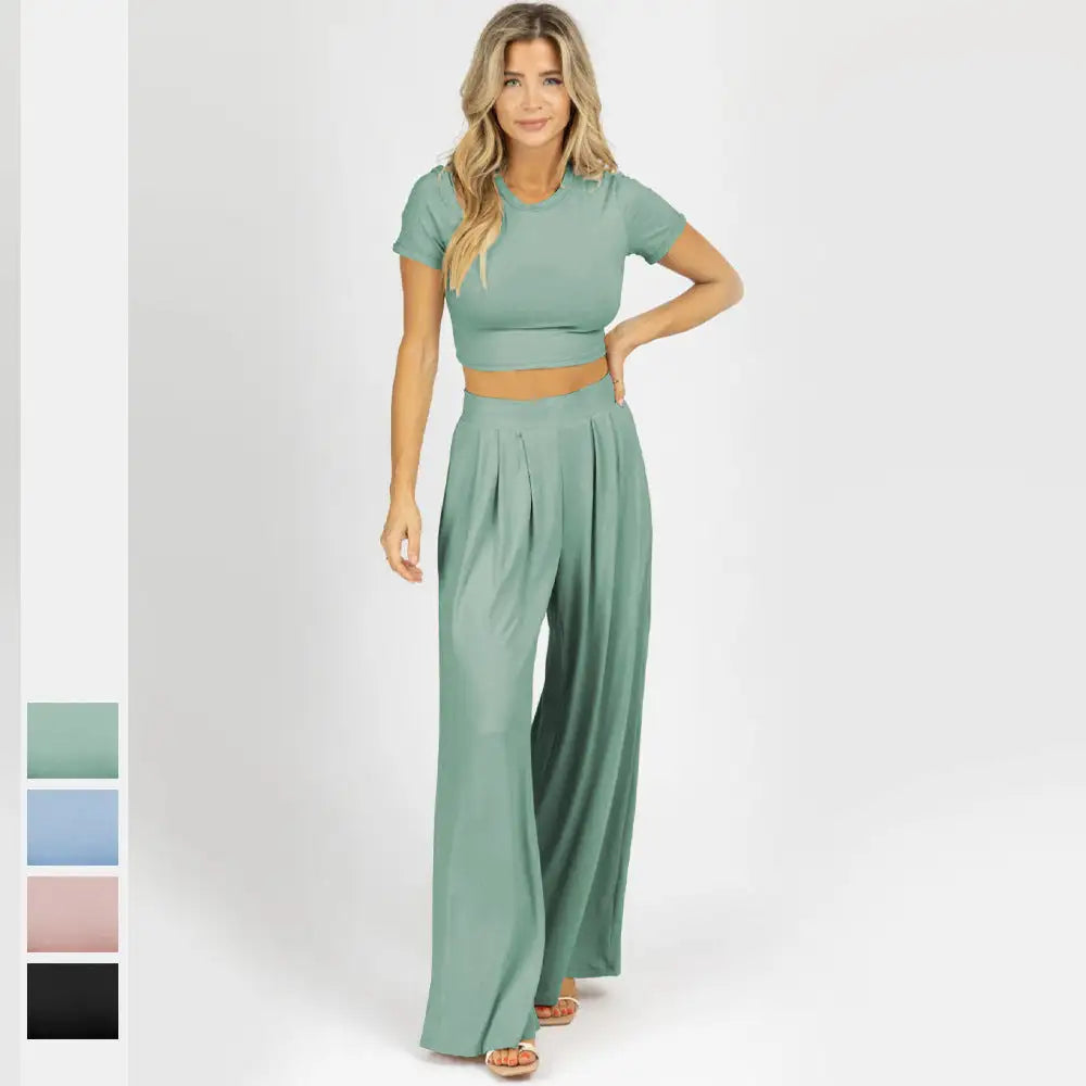 Jiggle Lounge Wide Pants Set Kia Day Design