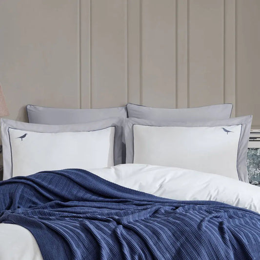 Hobby Double New Fancy Blanket Set - Indigo Kia Day Design