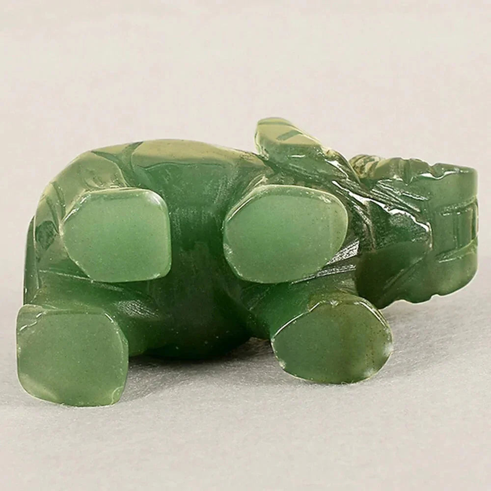 Jade Stone Craving Elephant Feng Shui Statue Kia Day Design