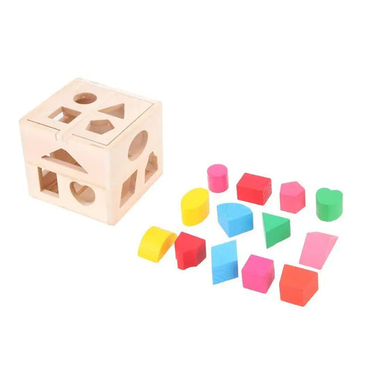 Wooden Shapes Sorting Cube Kia Day Design