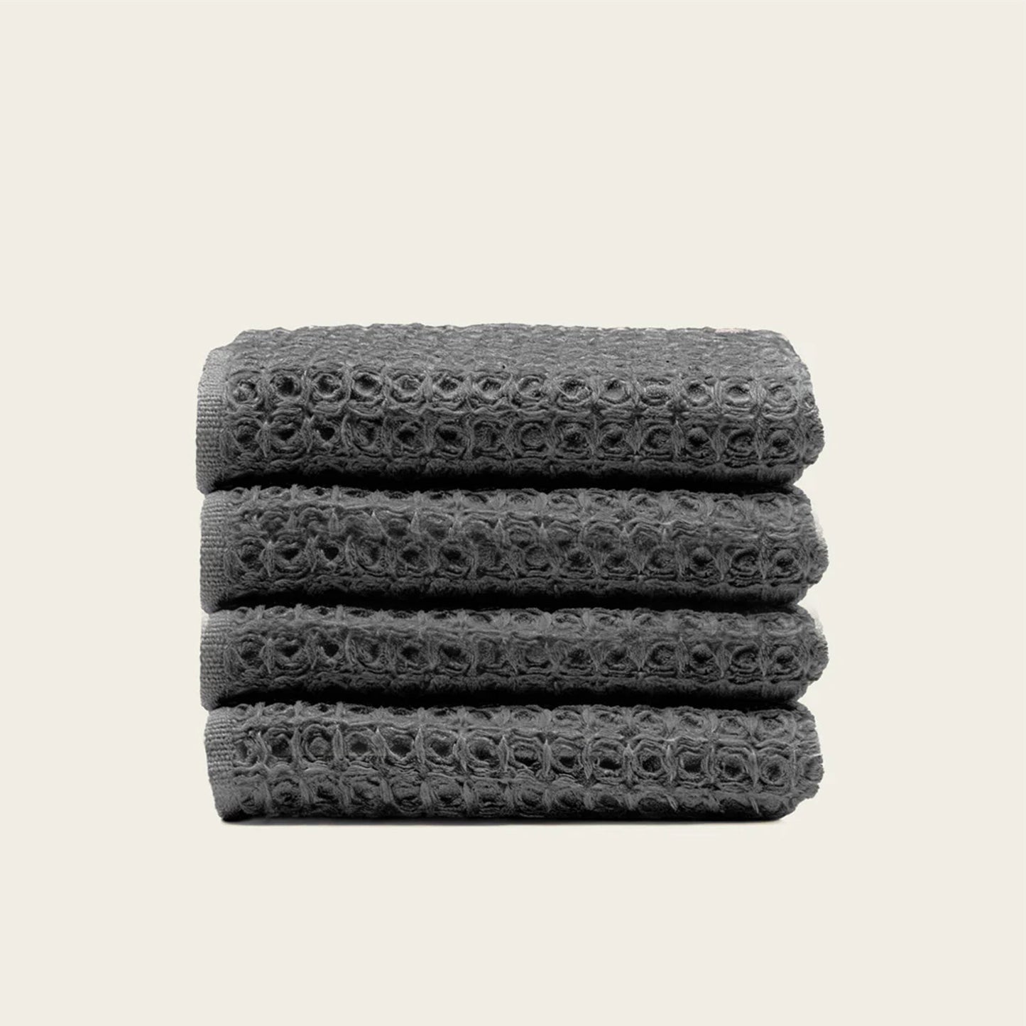 Sedona Australian Cotton Waffle Towels - Charcoal Washcloths (set of 4) - Home - Bath