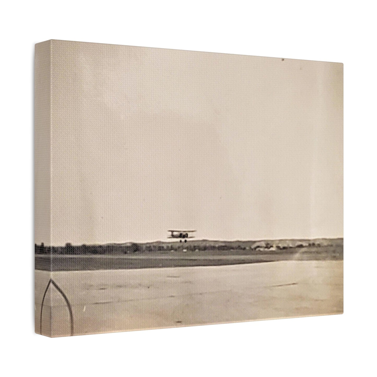 Plane Landing Omaha Airport 1939 Stretched Canvas Printify