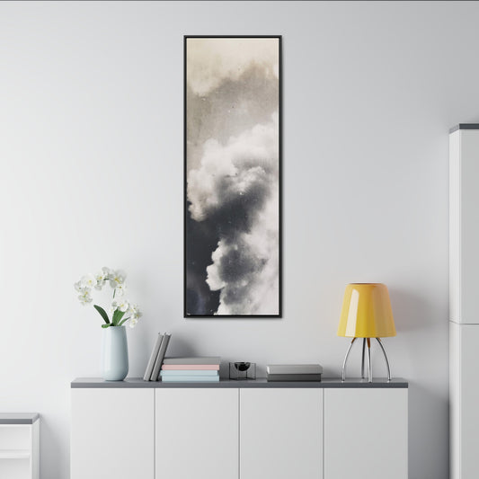 Riverside Geyser Yellowstone Gallery Canvas Wraps Vertical Frame 20″ x 60″ Premium Gallery Wraps (1.25″) Black