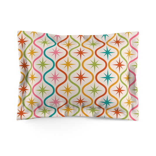 Retro Colorful Star Pattern Microfiber Pillow Sham - Kia Day Design
