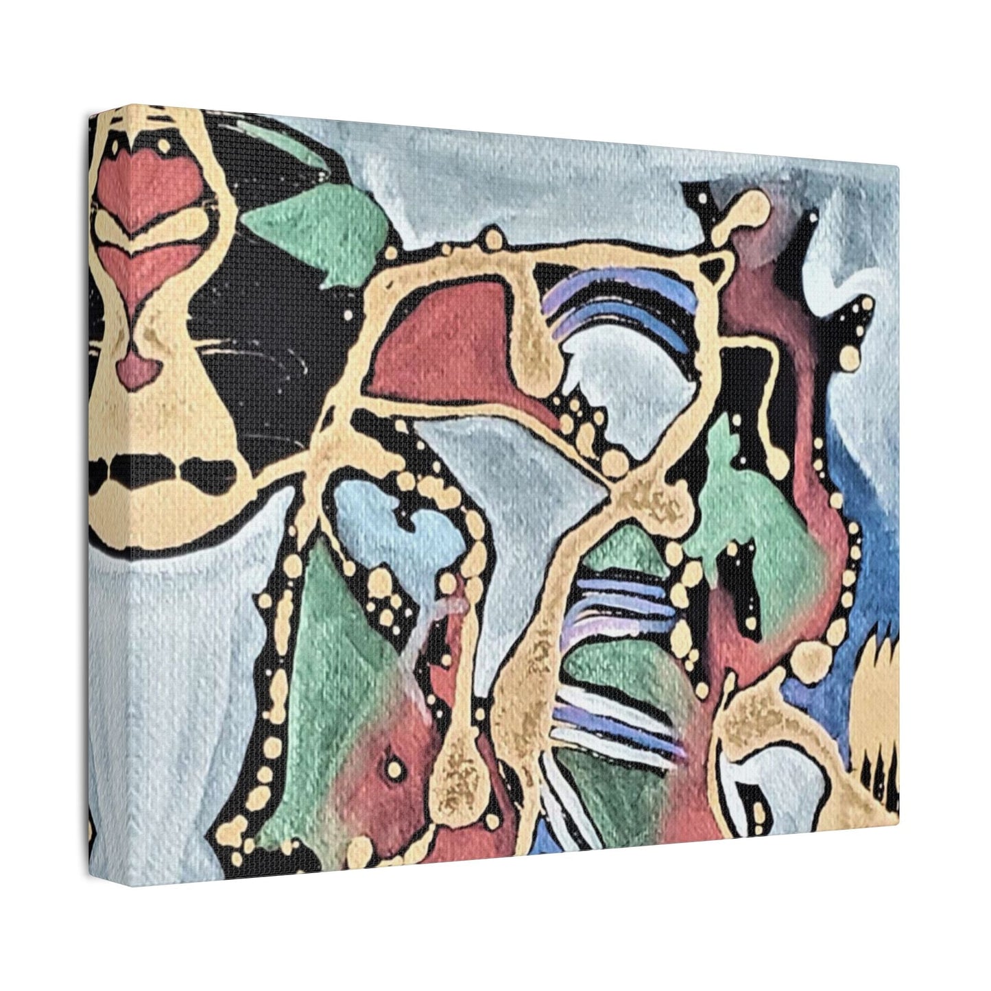 Angry Cat Satin Canvas Stretched