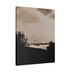 Navy Day New York October 27th 1945 Plane Satin Canvas Stretched