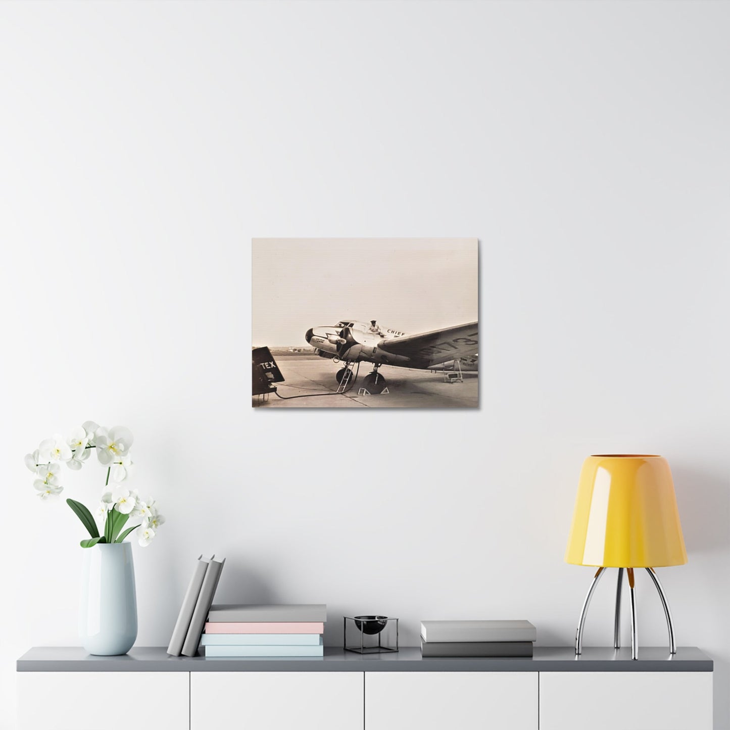 Refueling Mid-Contintent Chief Line Omaha Airport 1939 Stretched Canvas 1.5" 24″ x 18″