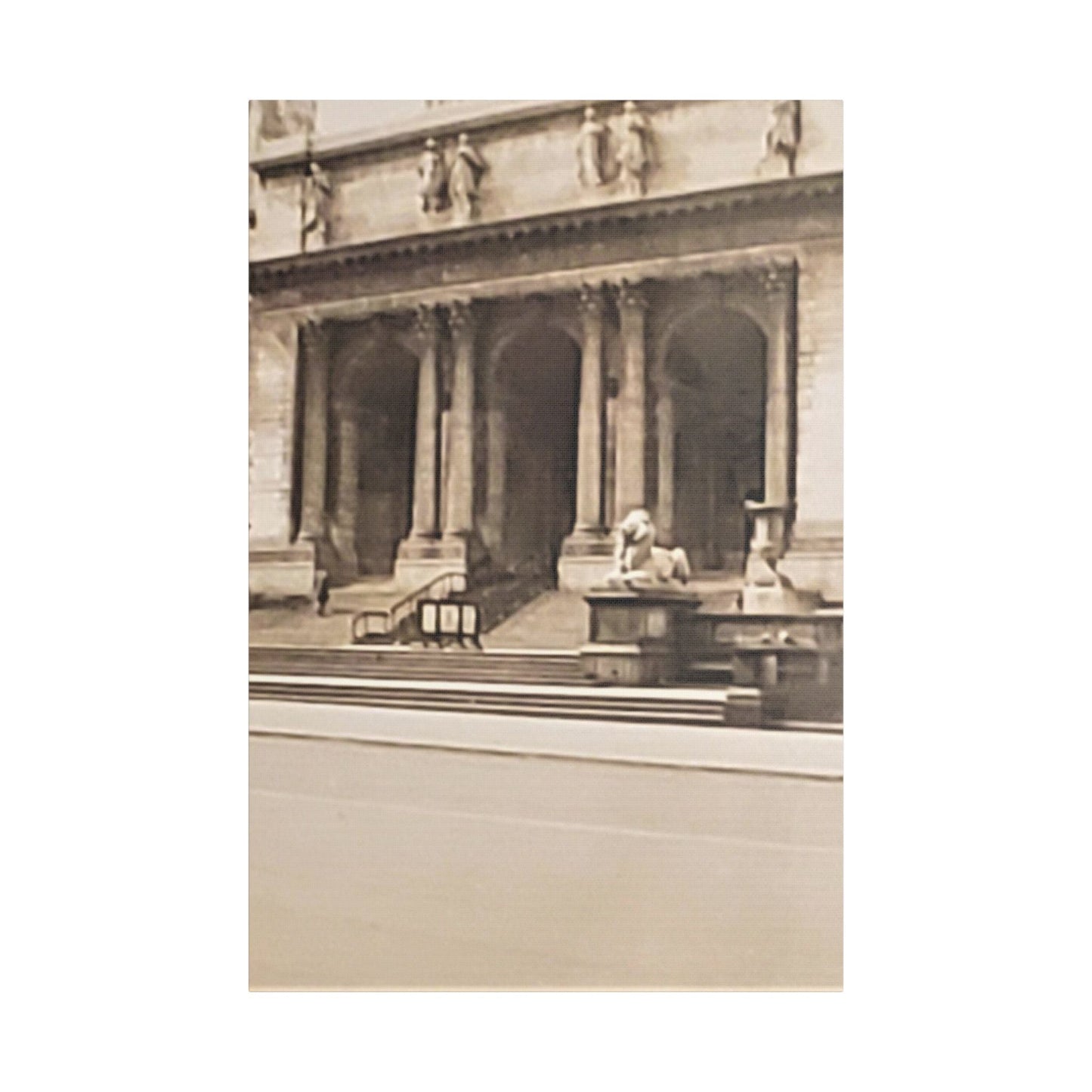 New York Public Library Satin Canvas Stretched
