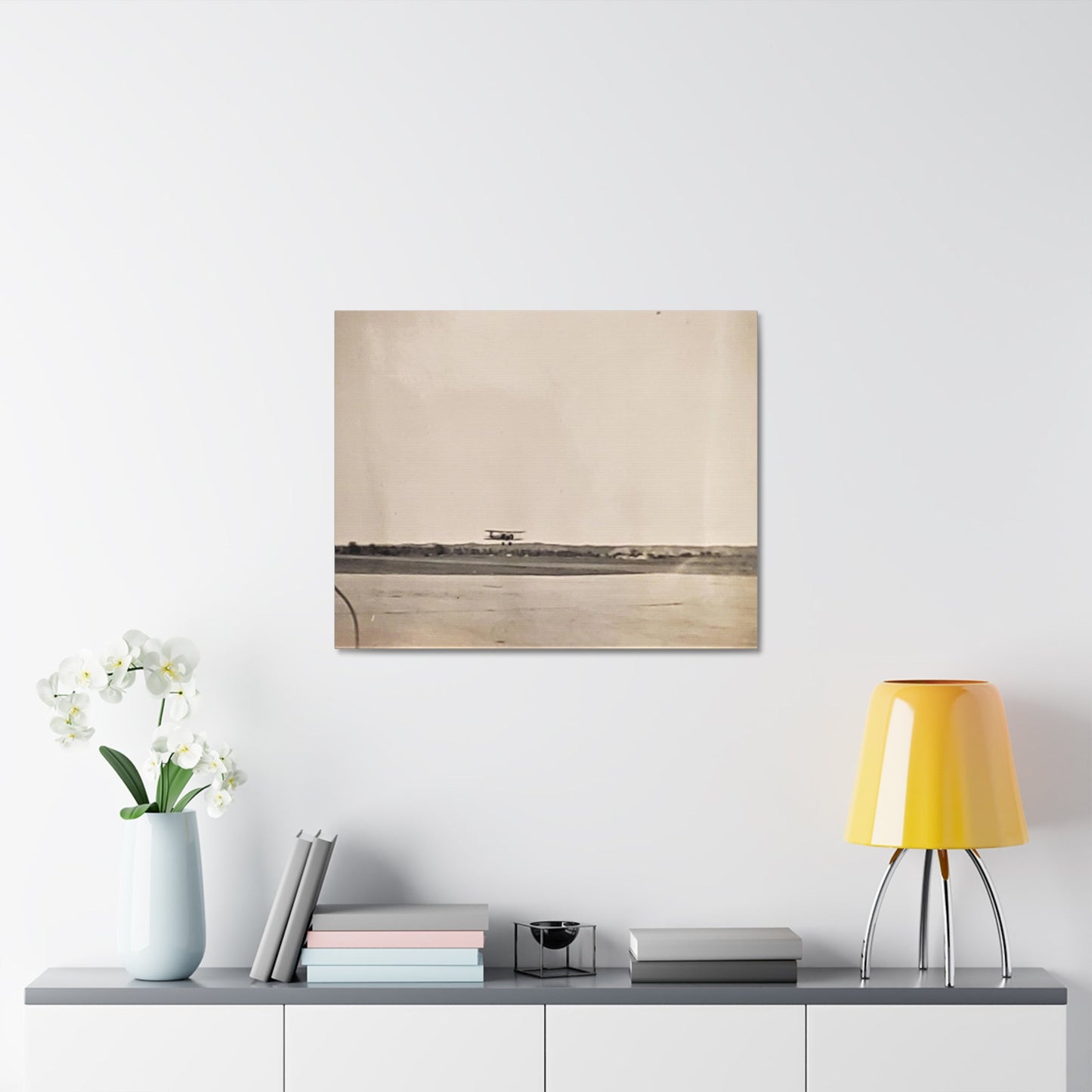 Plane Landing Omaha Airport 1939 Stretched Canvas Printify