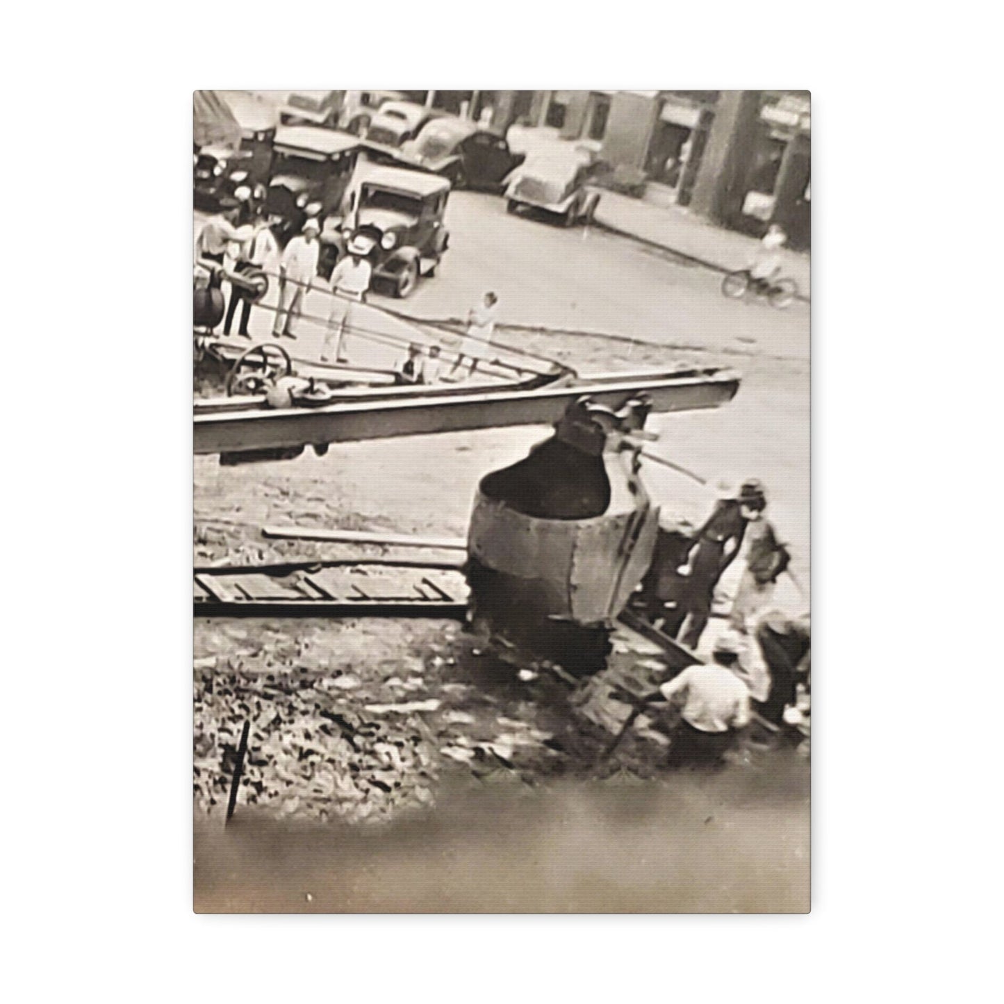 Concrete Worker Stretched Canvas 1.5" 12″ x 16″