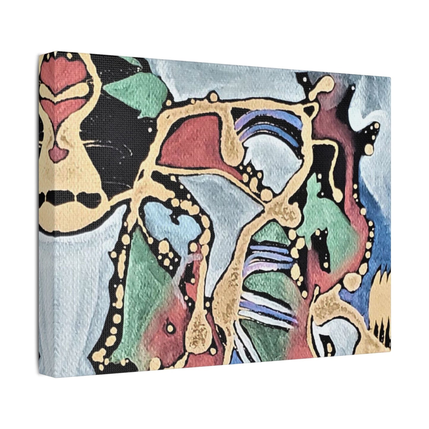 Angry Cat Satin Canvas Stretched