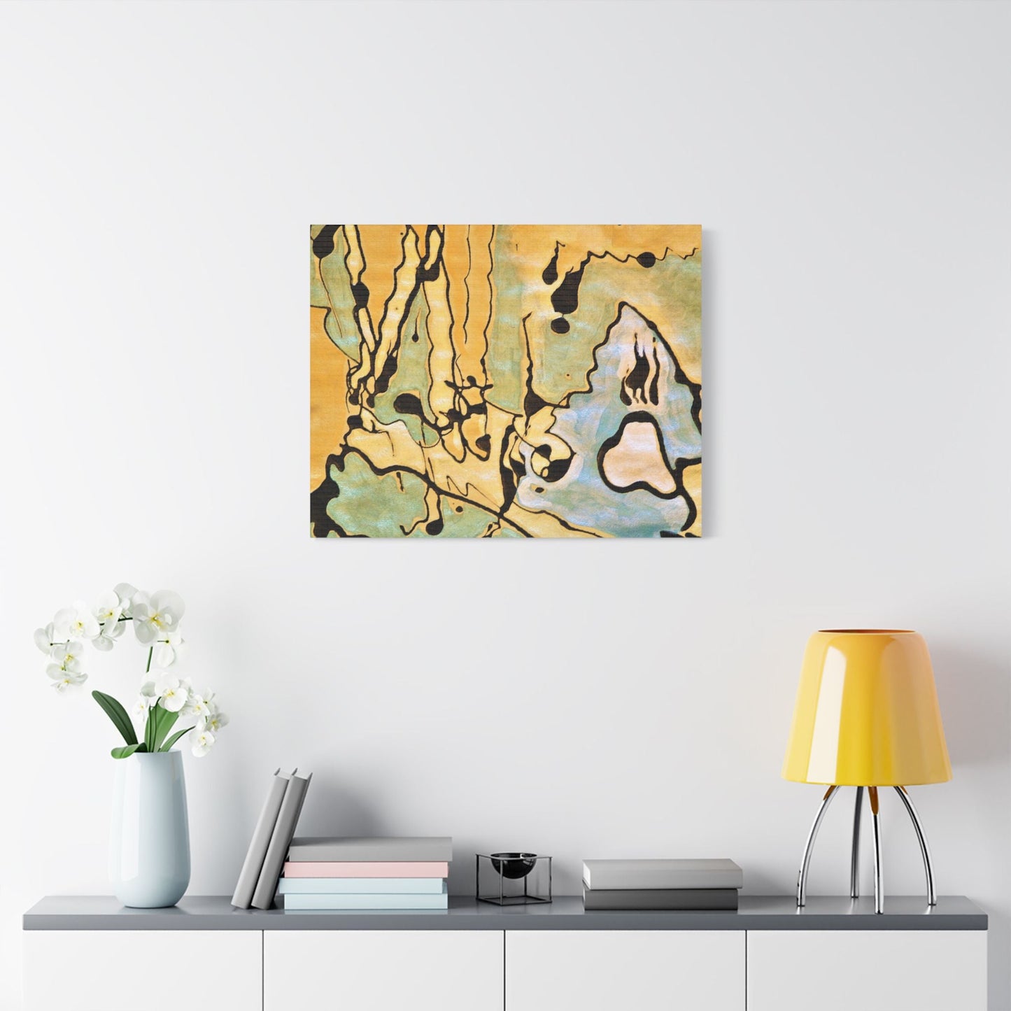 Screaming Ghost Satin Canvas Stretched