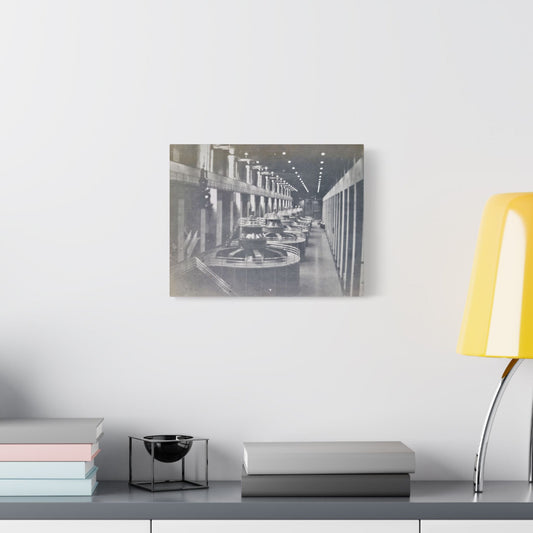 Boulder Dam Powerhouse Satin Canvas Stretched 14″ x 11″ (Horizontal) 1.5"
