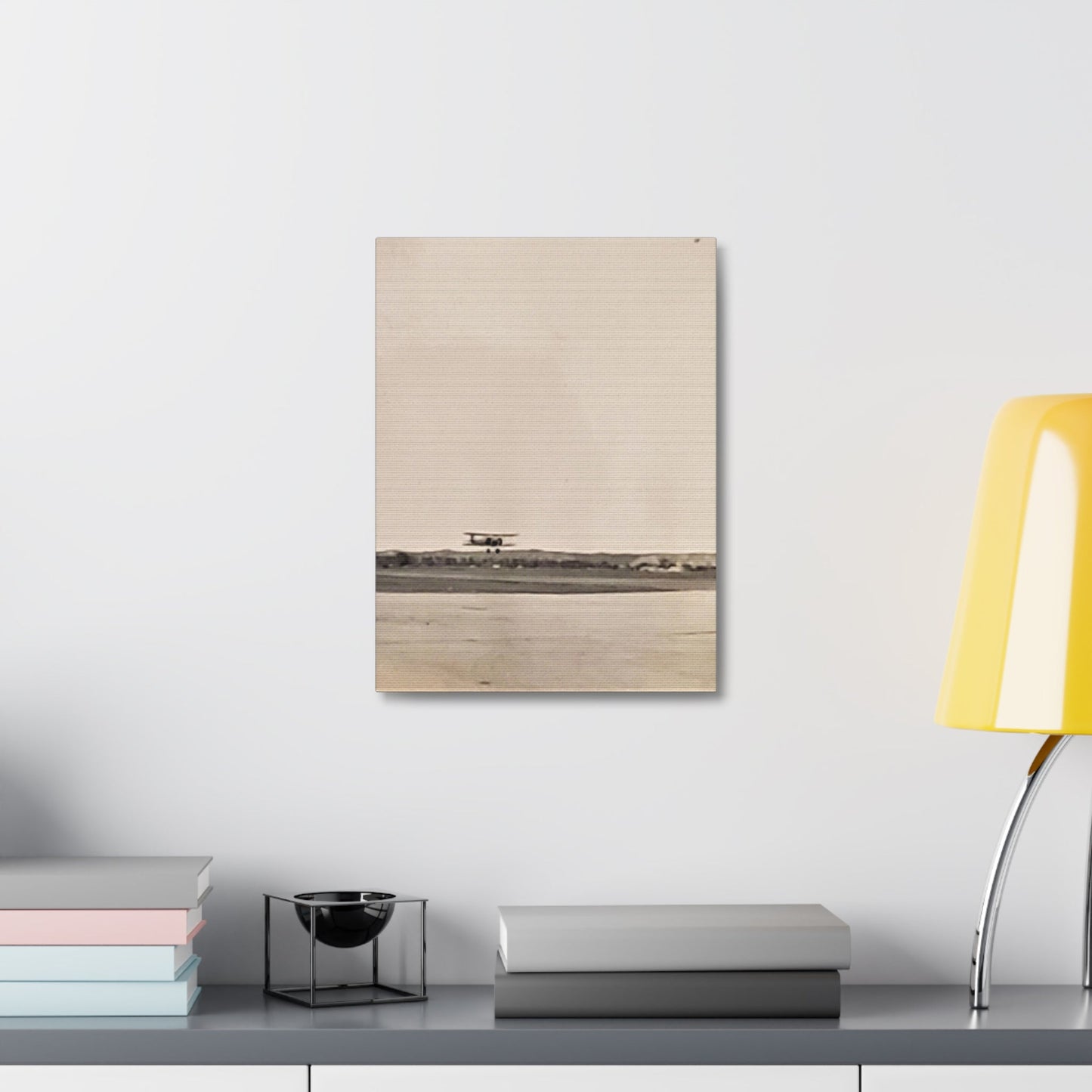 Plane Landing Omaha Airport 1939 Stretched Canvas Printify