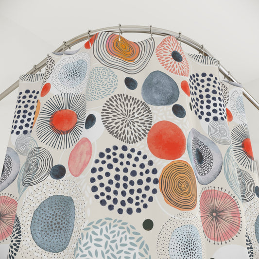 Colorful Dot Shower Curtains - Kia Day Design