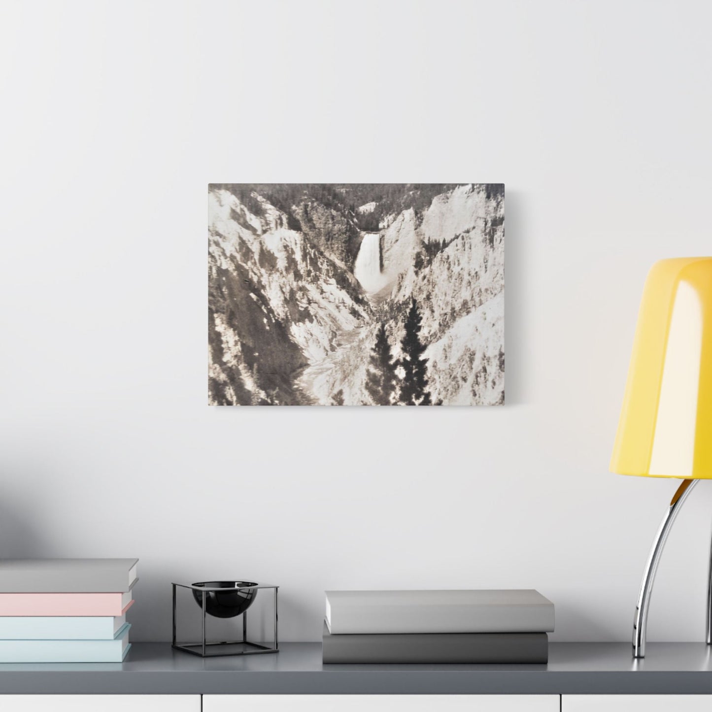 Artists Point Yellowstone Satin Canvas Stretched 16″ x 12″ (Horizontal) 1.5"