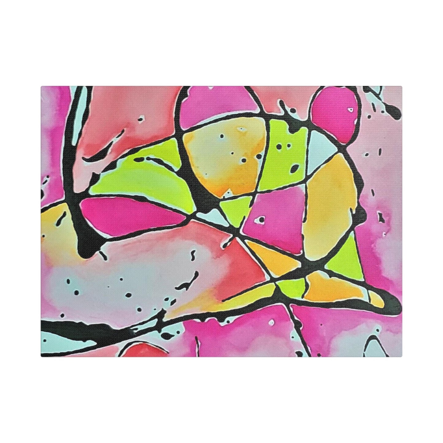 Pink Mouse Satin Canvas Stretched 16″ x 12″ (Horizontal) 1.5"
