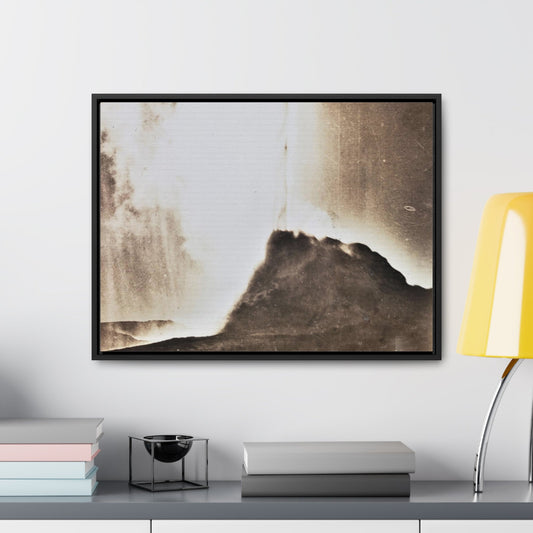 White Dome Geyser Yellowstone Gallery Canvas Wraps Horizontal Frame 24″ x 18″ Black 1.25"