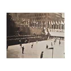 Rockefeller Plaza Easter 1945 Satin Canvas Stretched