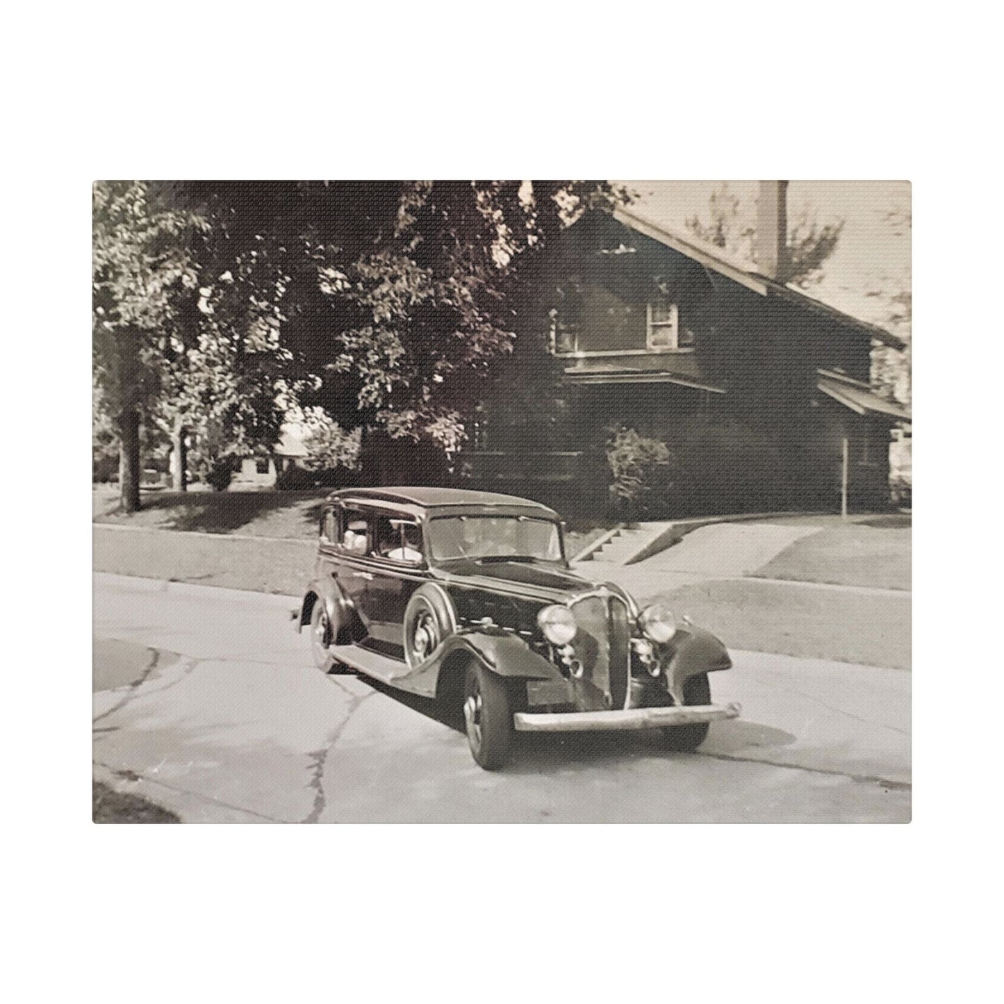 Classic Car Satin Canvas Stretched 14″ x 11″ (Horizontal) 1.5"