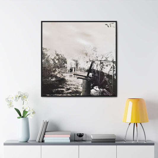 Bridge Gallery Canvas Wraps Square Frame 36″ x 36″ 1.25" Black