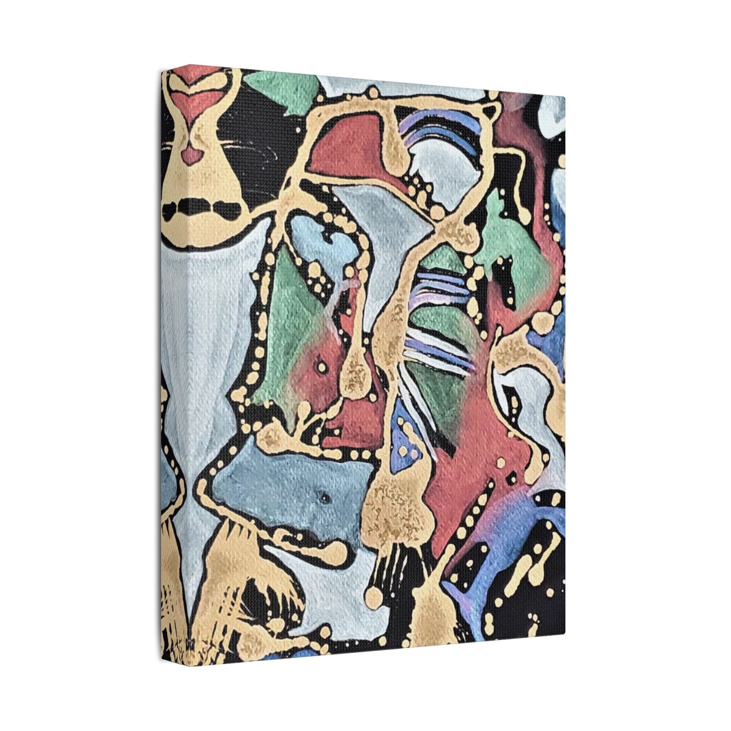 Angry Cat Satin Canvas Stretched