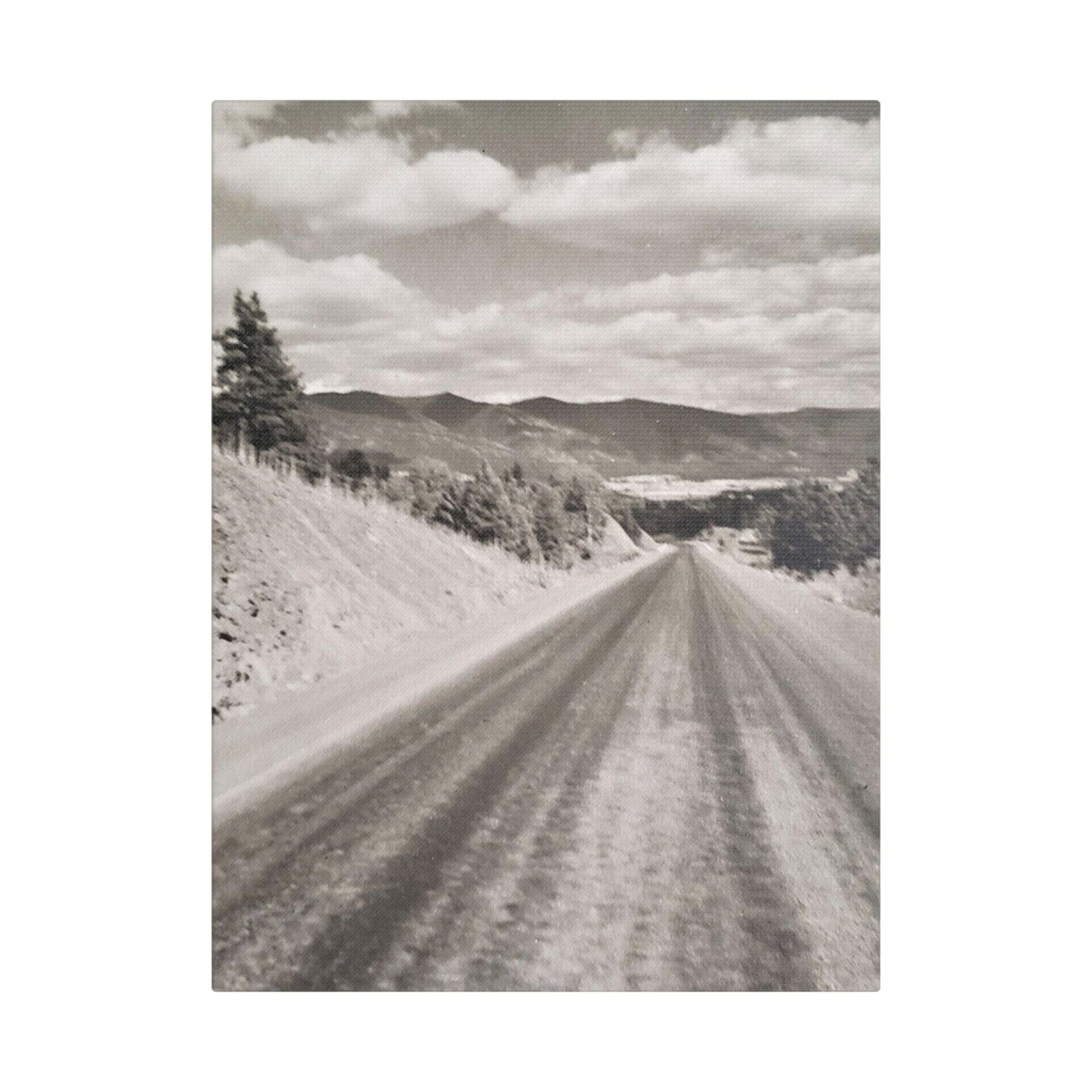 Western Road Satin Canvas Stretched 12″ x 16″ (Vertical) 1.5"