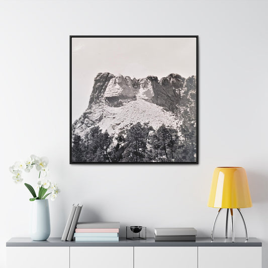 Black Hills Mount Rushmore Gallery Canvas Wraps Square Frame 36″ x 36″ 1.25" Black