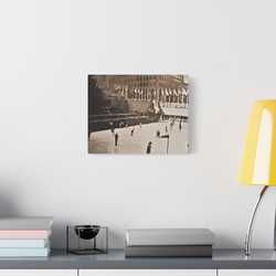 Rockefeller Plaza Easter 1945 Satin Canvas Stretched 14″ x 11″ (Horizontal) 1.5"